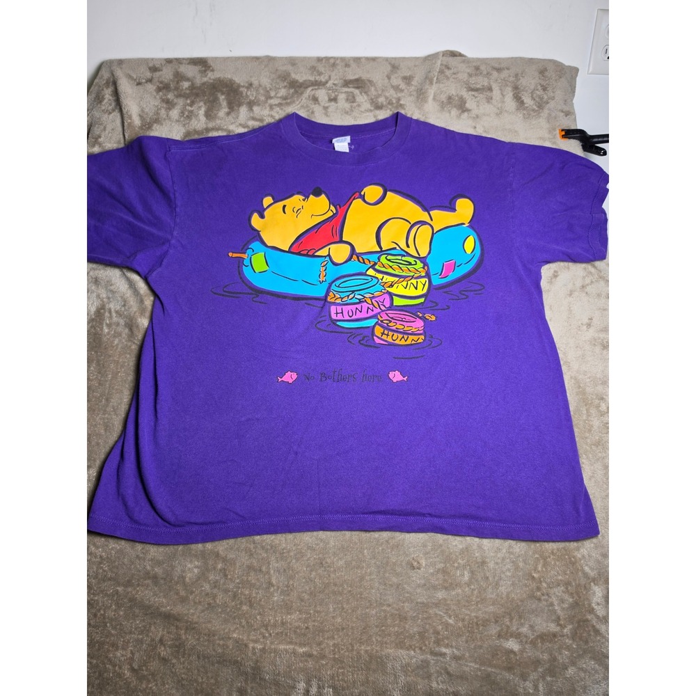 Vintage Winnie the Pooh T-Shirt Womens 3X Purple Brazos No Bother Disney USA